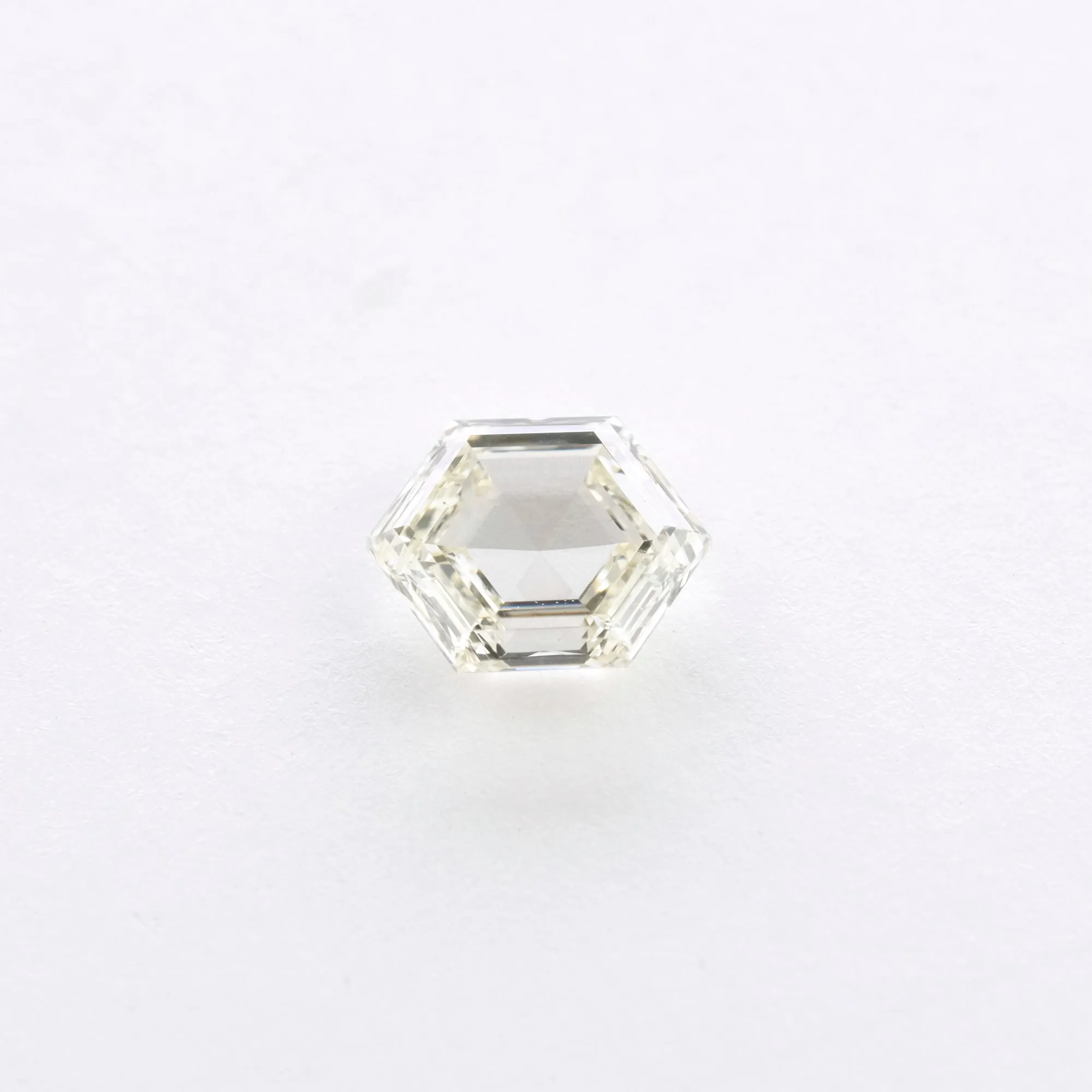.71 Carat Clear Rose Cut Hexagon Diamond