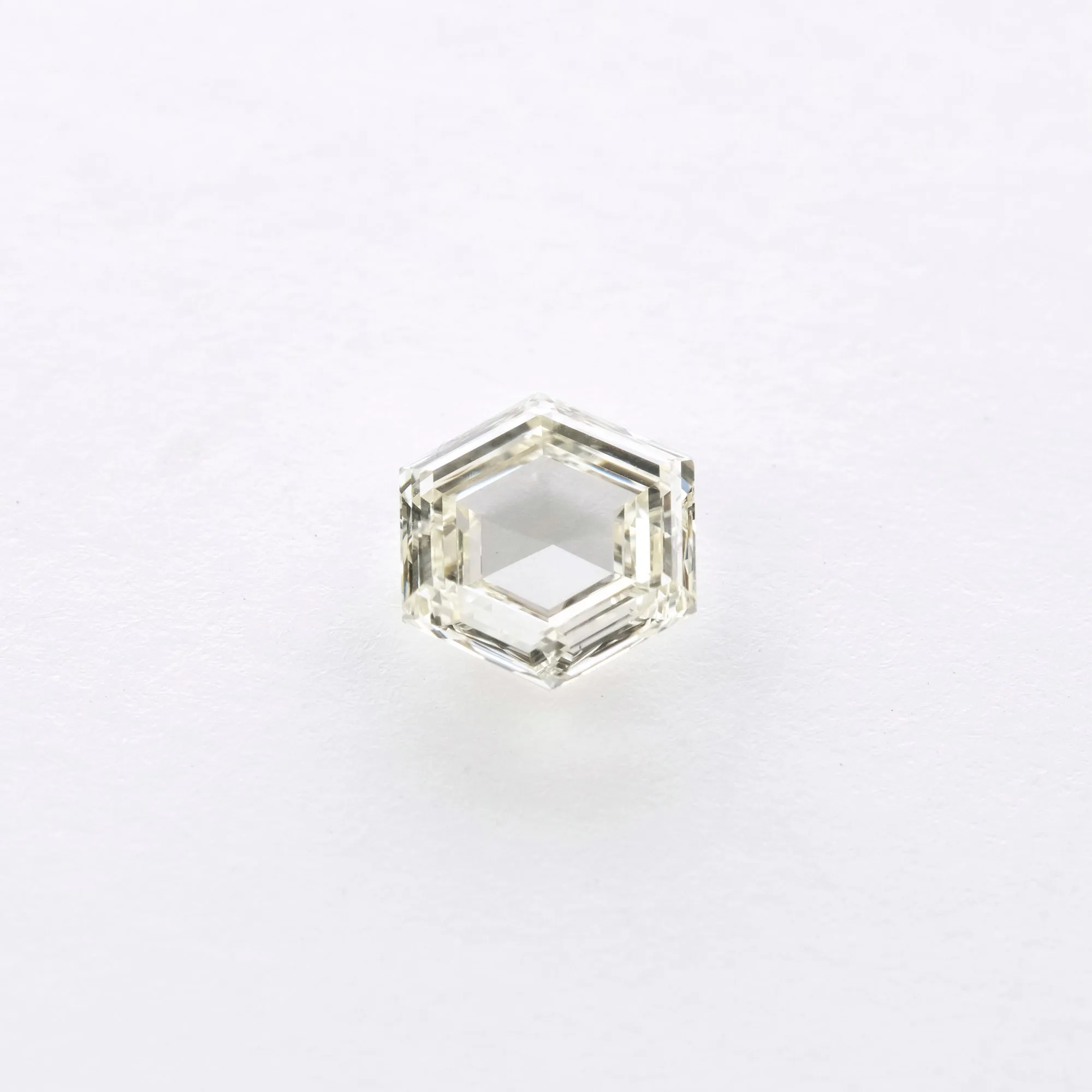 .71 Carat Clear Rose Cut Hexagon Diamond