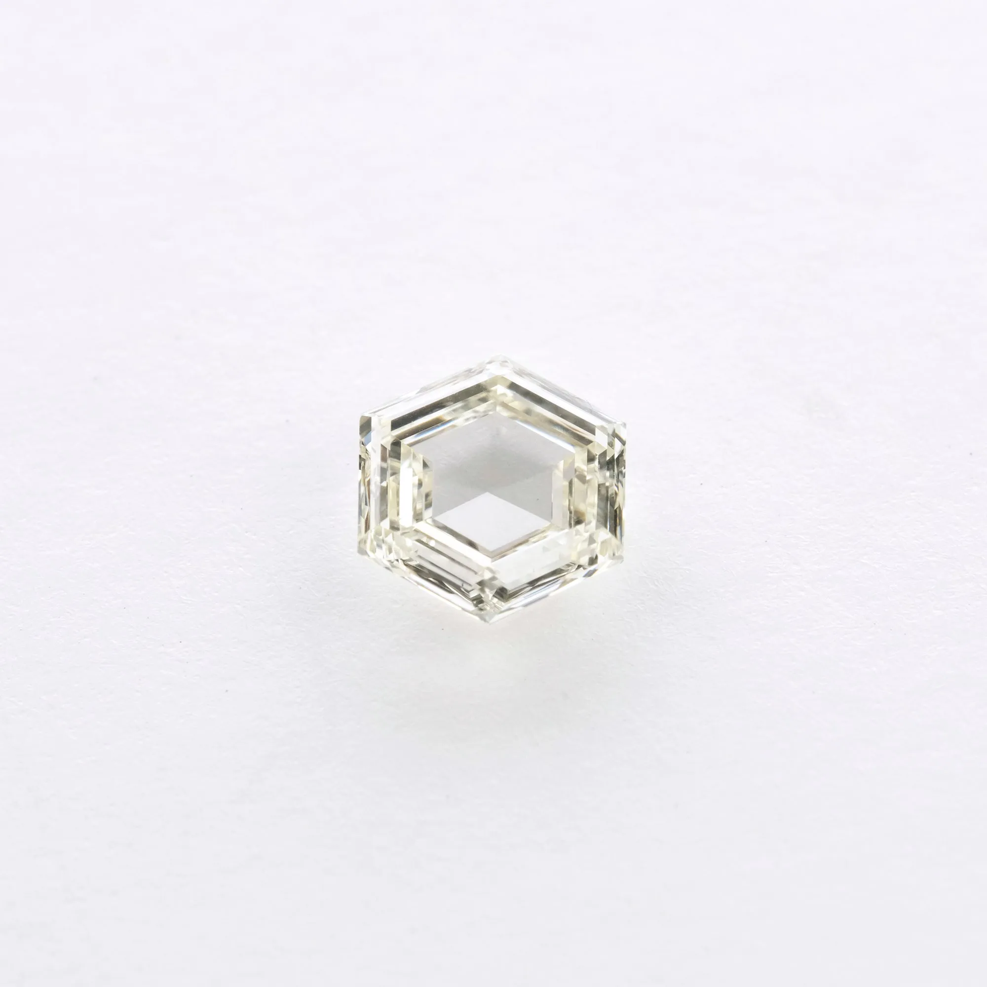 .71 Carat Clear Rose Cut Hexagon Diamond