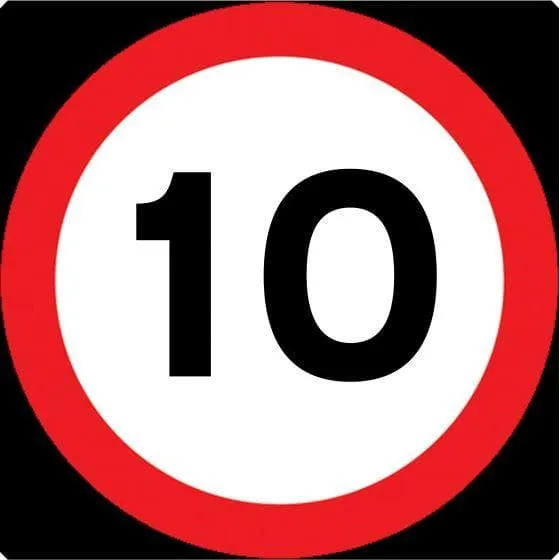 750mm Maximum Speed Limit 10mph - 670 - Rigid Plastic