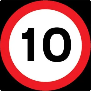 750mm Maximum Speed Limit 10mph - 670 - Rigid Plastic