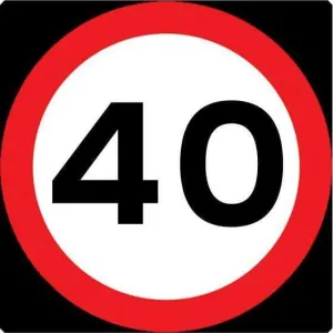 750mm Maximum Speed Limit 40mph - 670 - Rigid Plastic