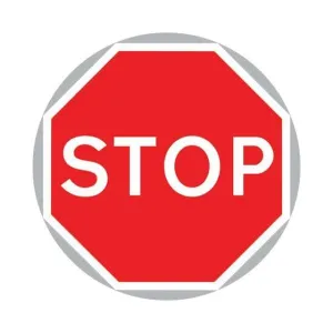 750mm STOP - 601.1 - Rigid Plastic