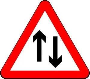 750mm Triangle - Two-way Traffic - 521 - Rigid Plastic