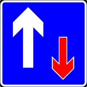 750x750mm Traffic has Priority over Vehicles from the Opposite Direction - 811 - Rigid Plastic