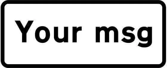 870x360mm Custom Supplementary Plate - Rigid Plastic