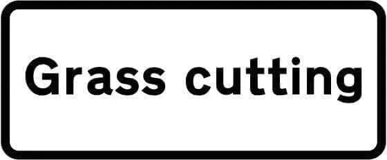 870x360mm Supplementary Plate - Grass Cutting - 7001.1 - Rigid Plastic