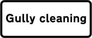 870x360mm Supplementary Plate - Gully Cleaning - 7001.1 - Rigid Plastic