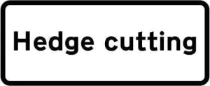 870x360mm Supplementary Plate - Hedge Cutting - 7001.1 - Rigid Plastic