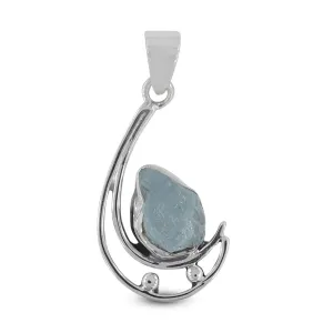 925 Silver Aquamarine Unique Pendant
