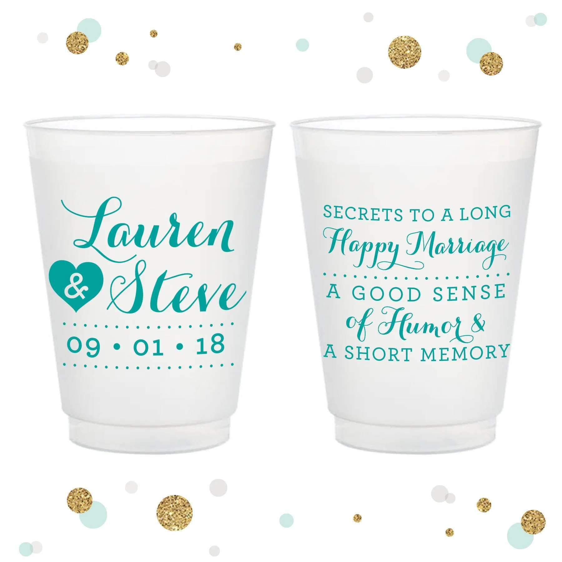 A Happy Marriage - 12oz or 16oz Frosted Unbreakable Plastic Cup #11