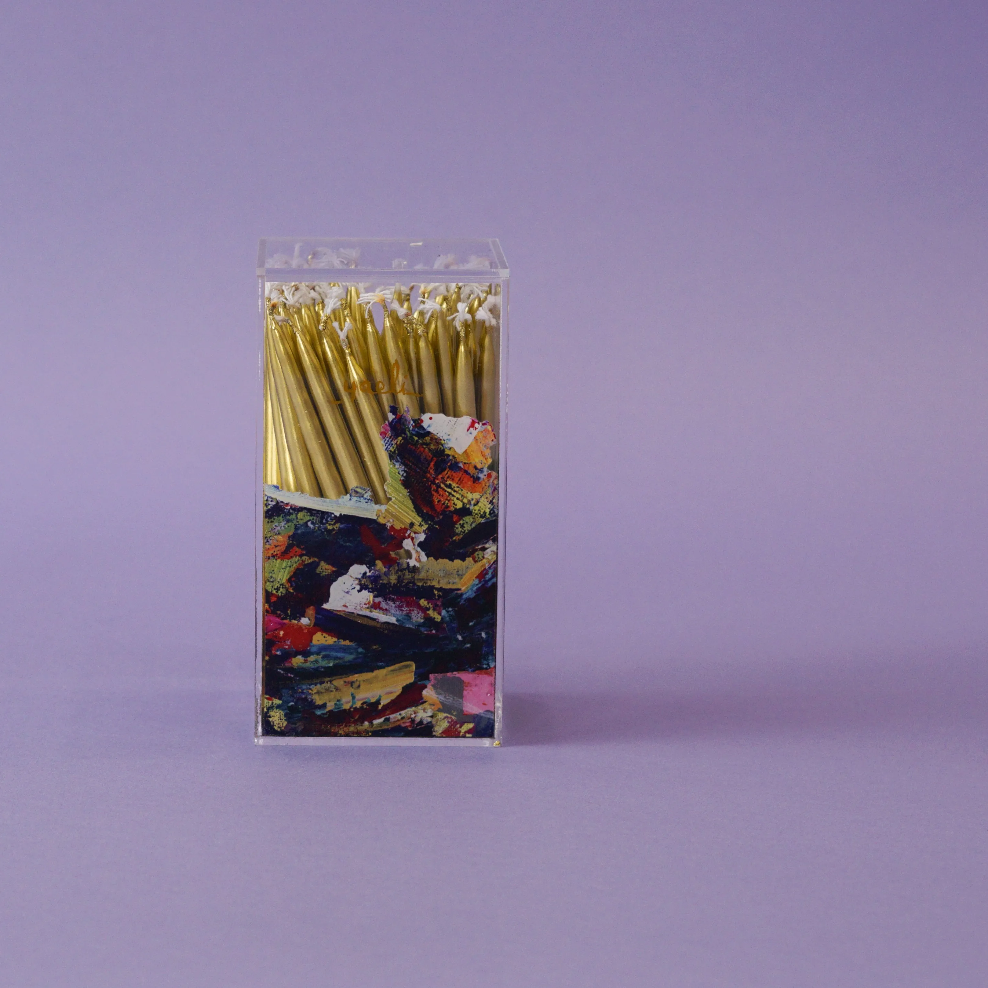 Abstract Gold Chanukah Candles | Set of 80