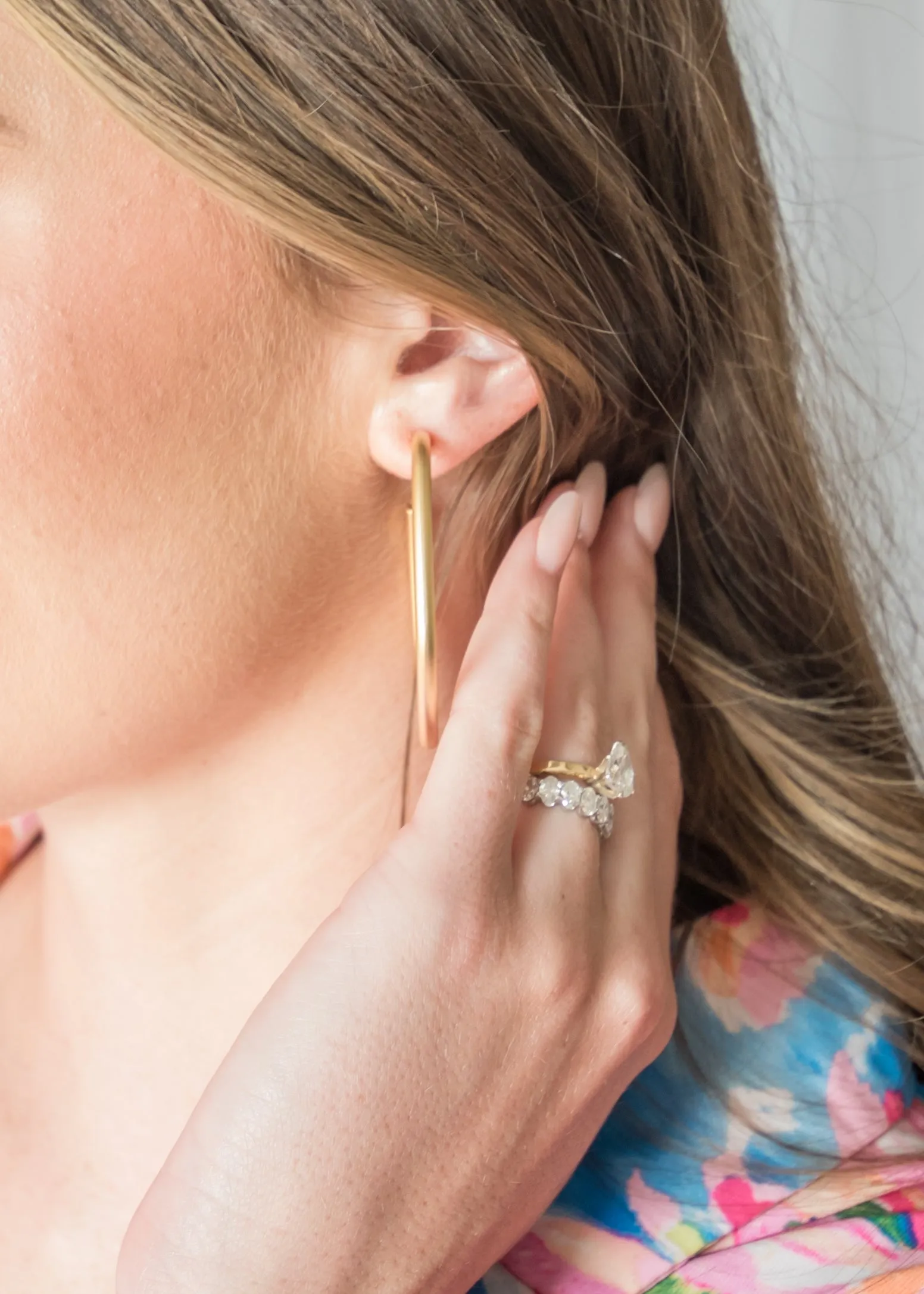 Abstract Gold Hoops