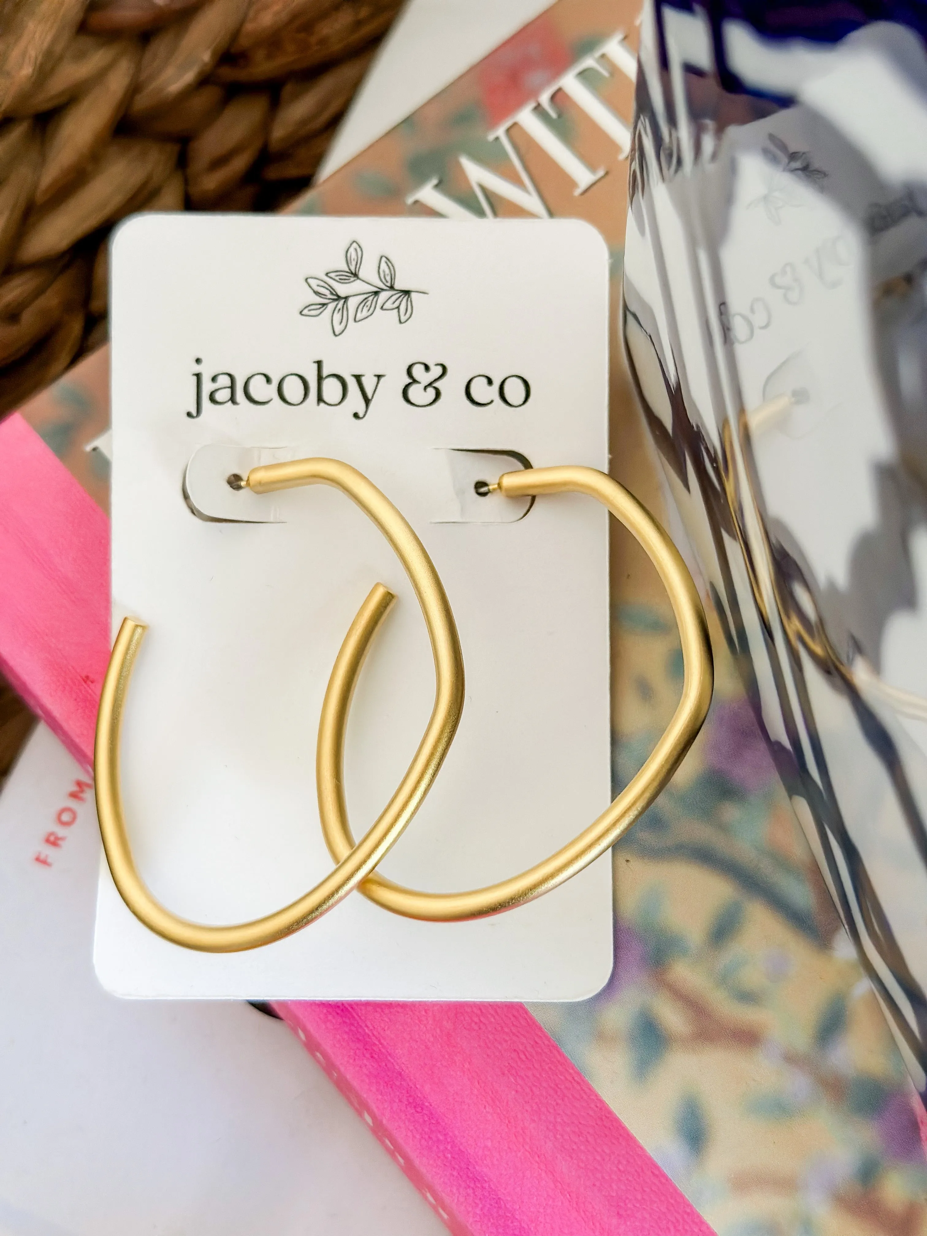 Abstract Gold Hoops