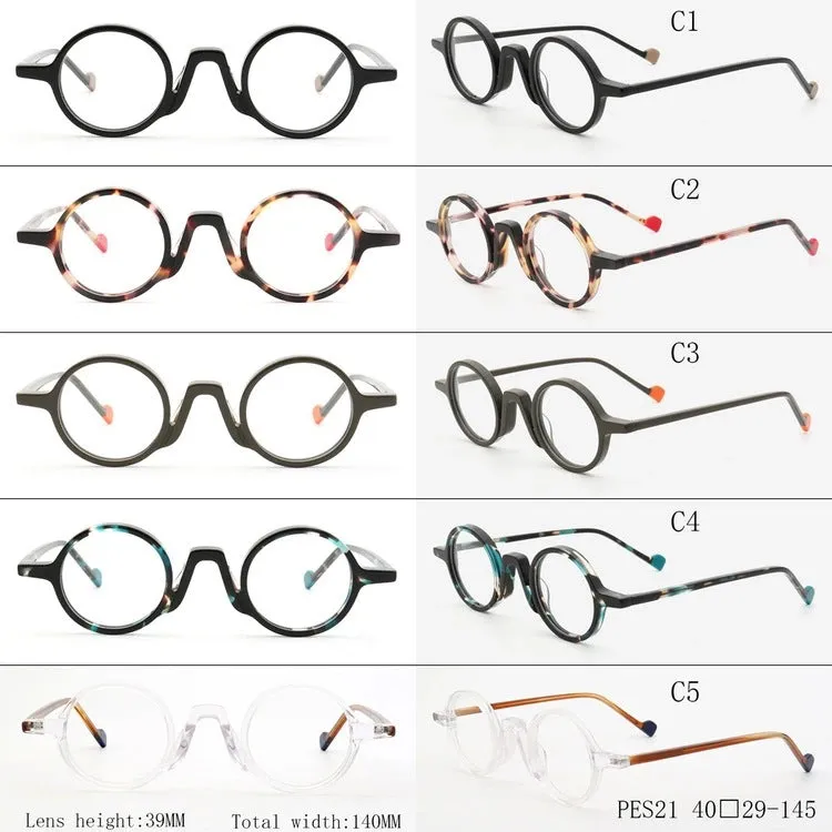 Acetate Round Glasses Frames YM PES21
