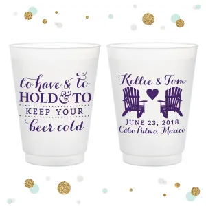 Adirondack Chairs - 12oz or 16oz Frosted Unbreakable Plastic Cup #93