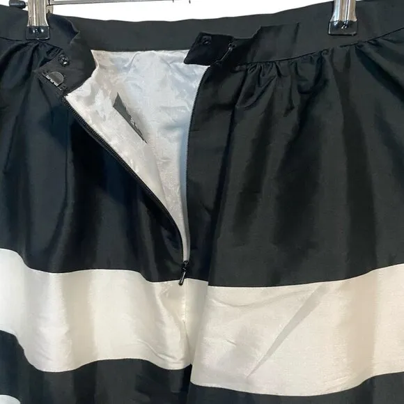 Adrienna Papell - Black &amp; White Stripe Fit &amp; Flare - 8