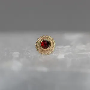 Afghan with Rose-Cut Garnet 18g/16g Threaded End