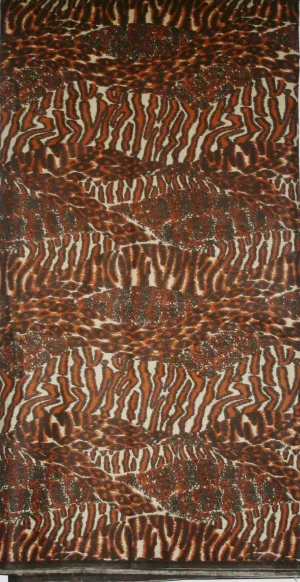 African Animal Print Wax Fabric 6 Yards