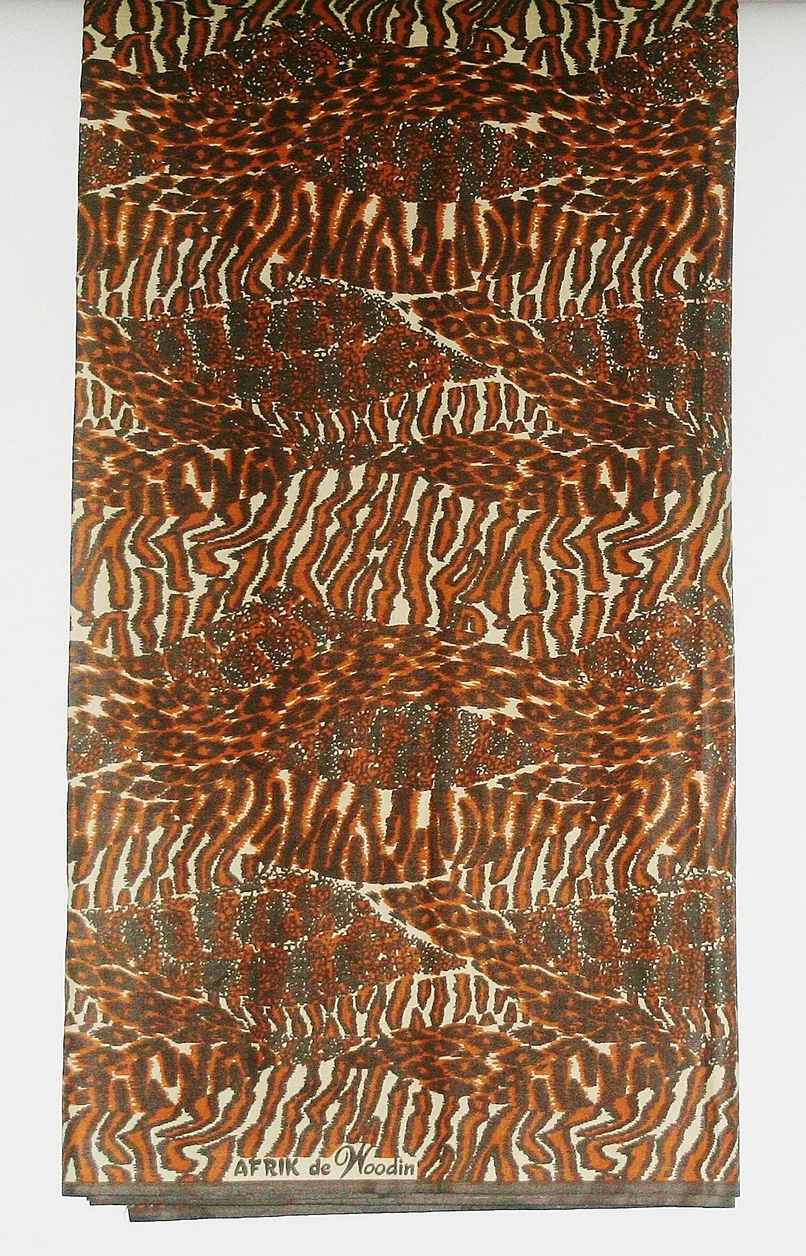 African Fabric 6 Yard Animal Print Wax Fabric - Vintage