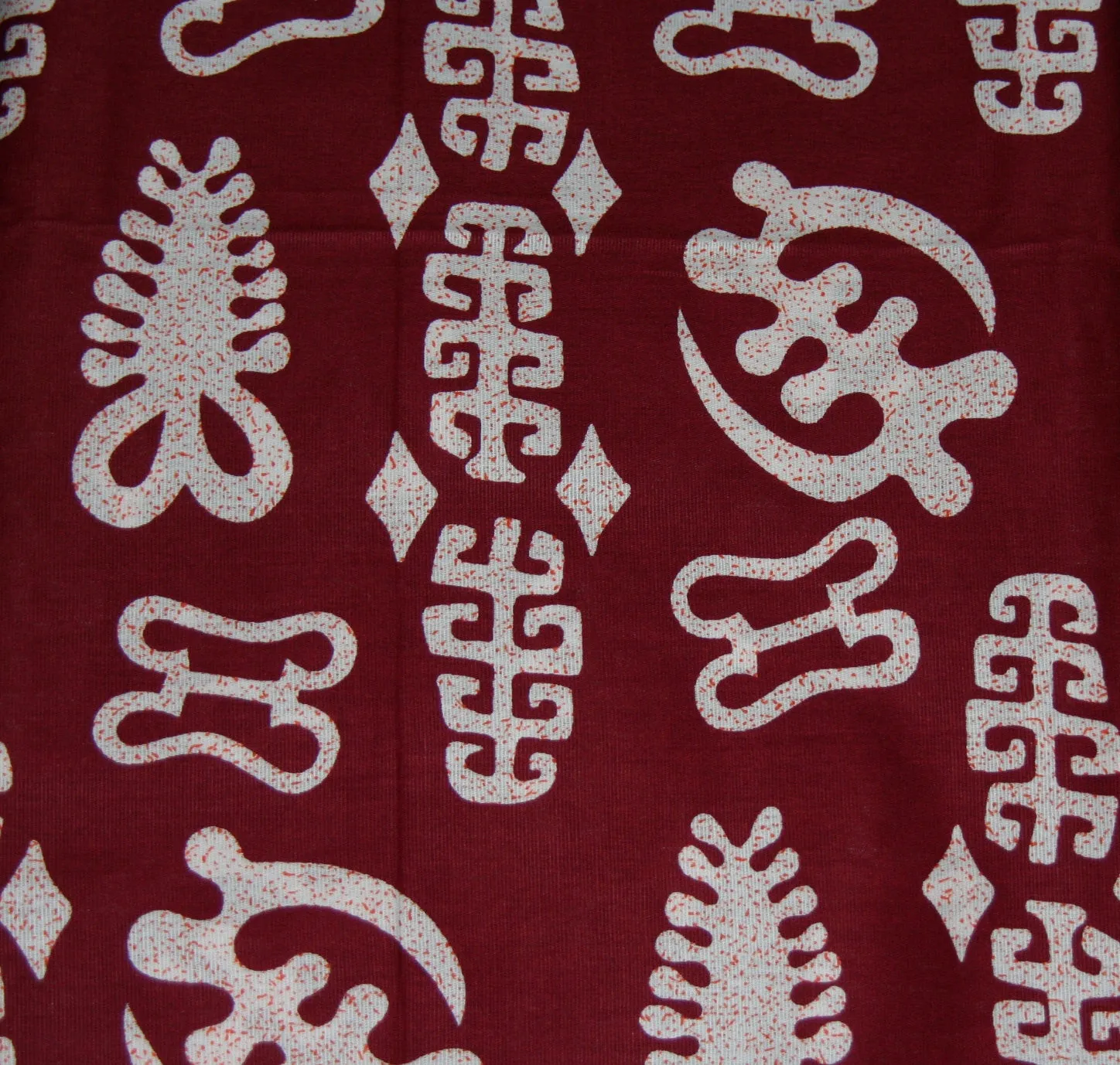 African Fabric Burgundy White 11.5 Yards