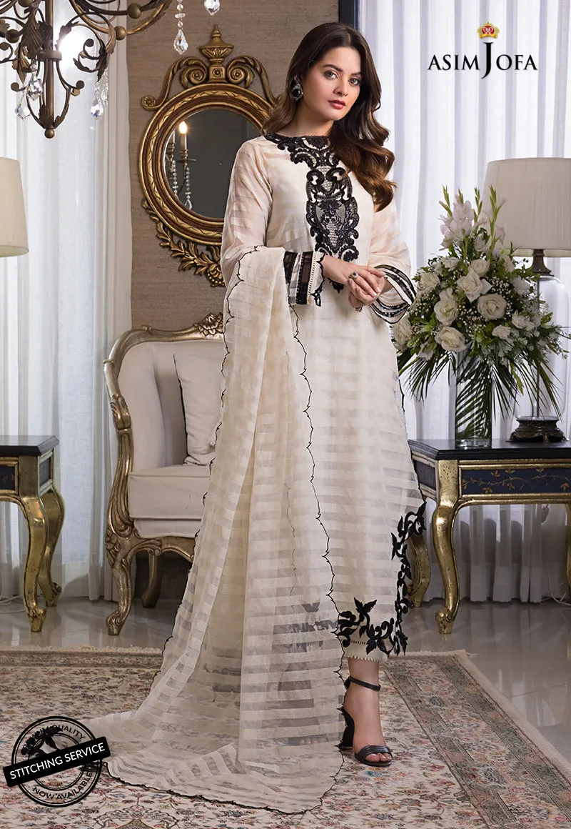 AJIM-02 Asim Jofa The Iqra & Minal Edit Winter Collection 2022 | Unstitched Embroidered Cotton Suits