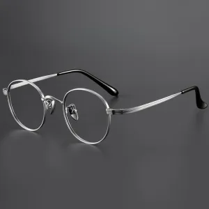 Alaric Titanium Round Glasses Frame