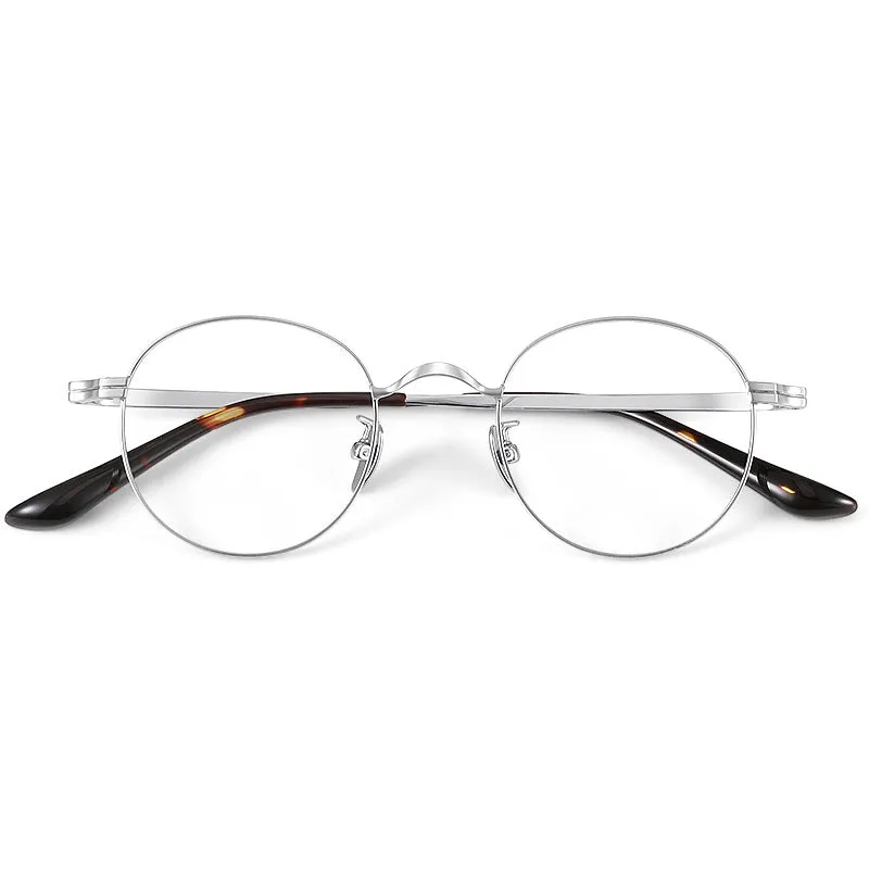 Alaric Titanium Round Glasses Frame