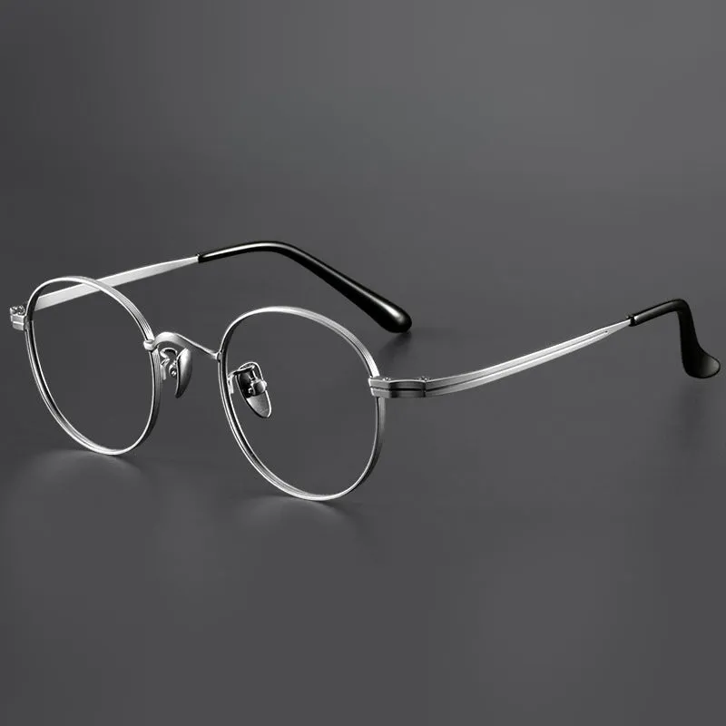 Alaric Titanium Round Glasses Frame