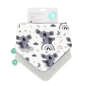 All4Ella Bandana Bib Set, Koala Grey