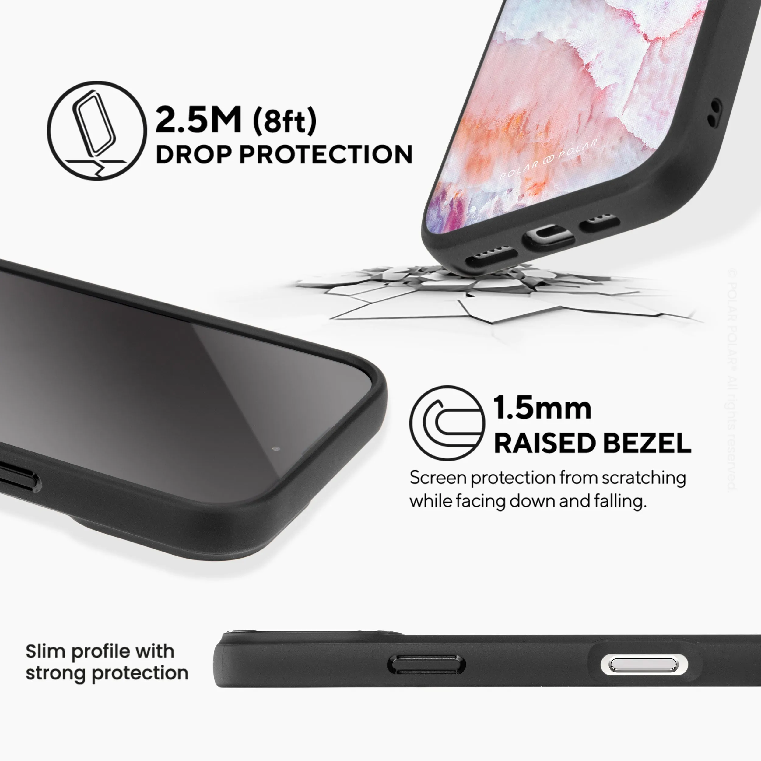 Almond Coast - iPhone 16 Plus Frosted Black Bumper MagSafe Case