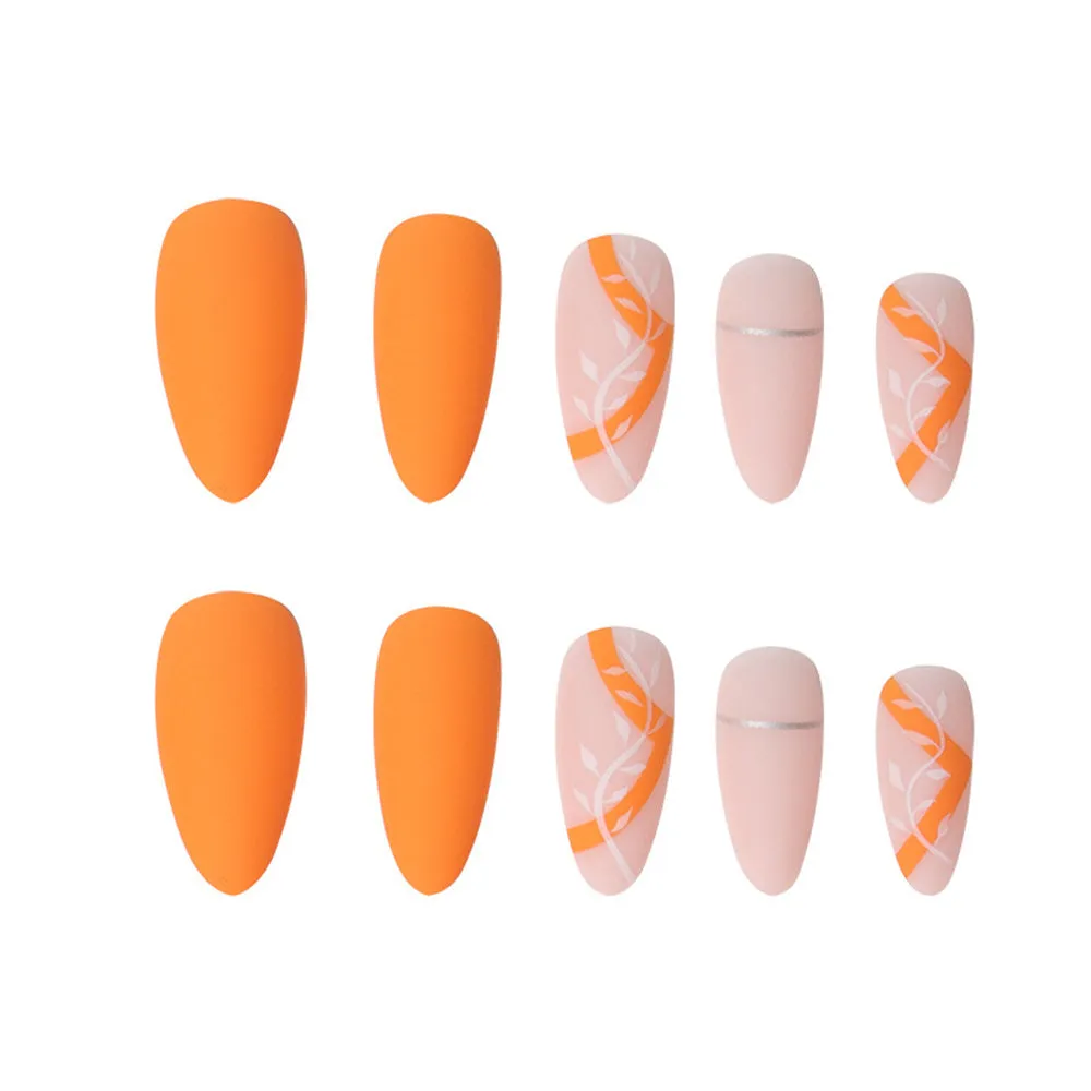 Almond Orange and yellow minimalist leaves