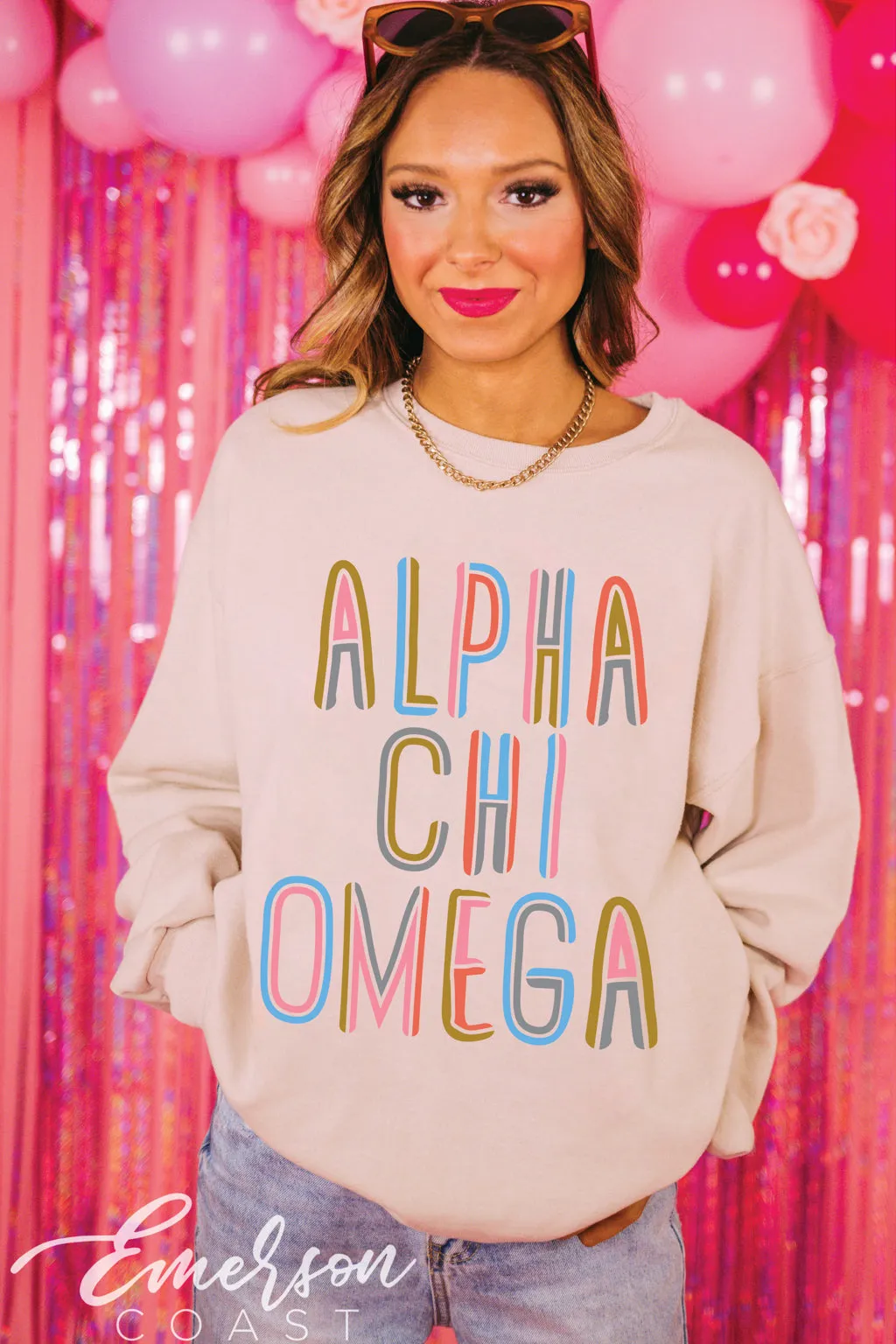 Alpha Chi Omega Artsy Crewneck