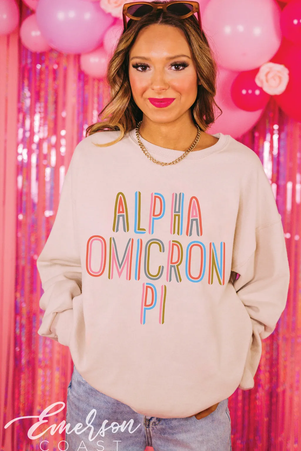 Alpha Omicron Pi Artsy Crewneck