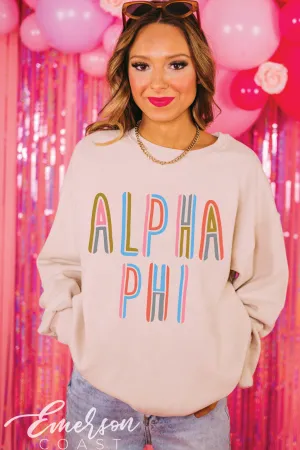 Alpha Phi Artsy Crewneck