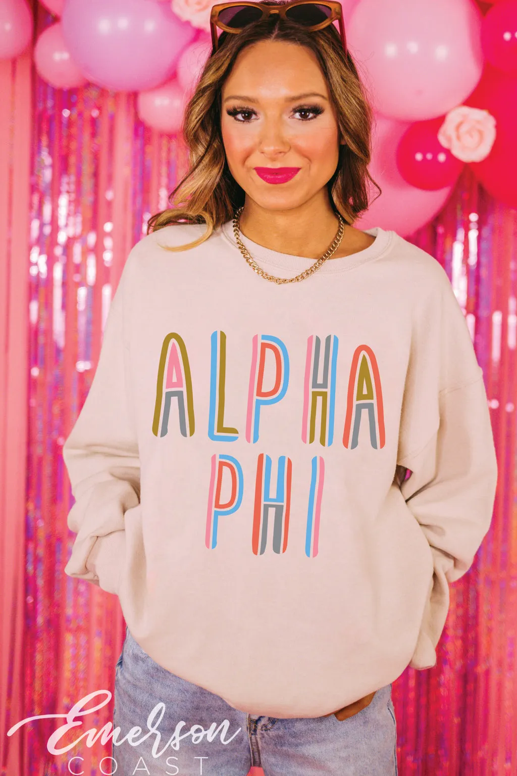 Alpha Phi Artsy Crewneck