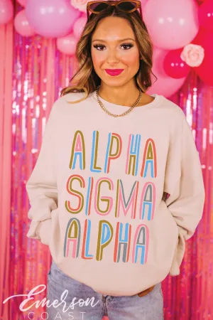 Alpha Sigma Alpha Artsy Crewneck