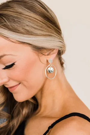 Always Fashionable Hoop Stud Earrings- Silver