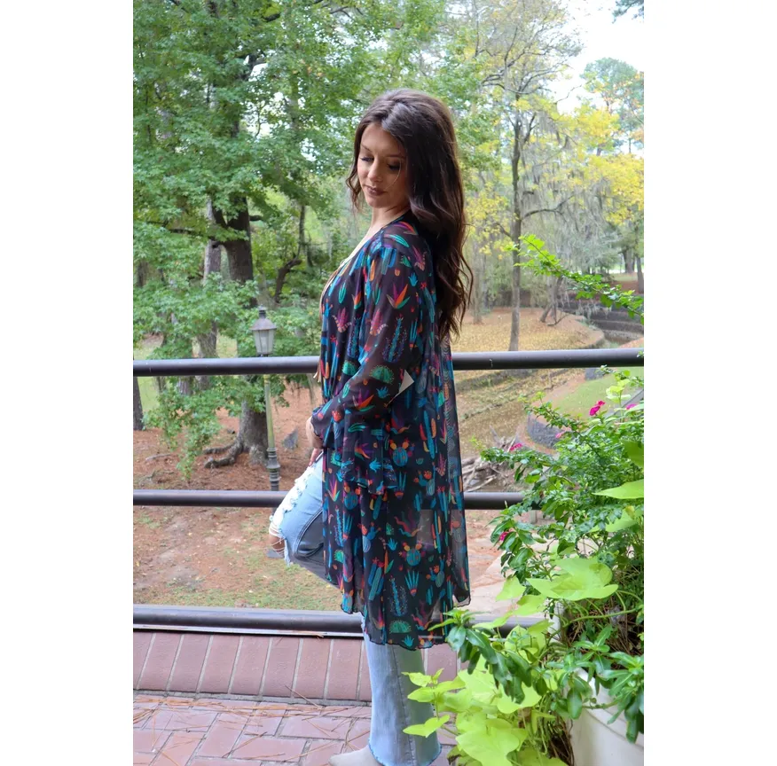 Always On Point Cactus Kimono