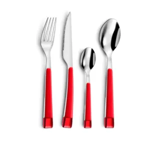 Amefa Guimauve 16 Piece Cutlery Set Red