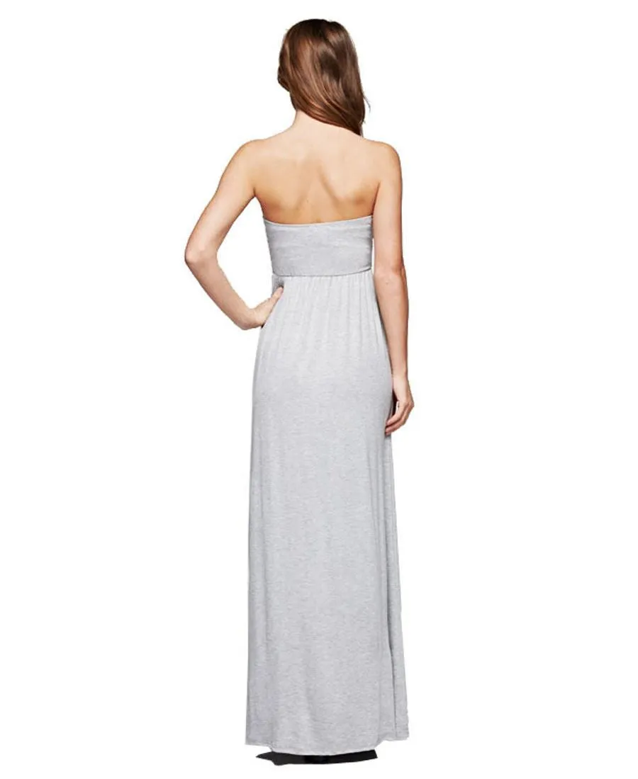 American Flag Dress Strapless Elegant American Flag Bust Gray