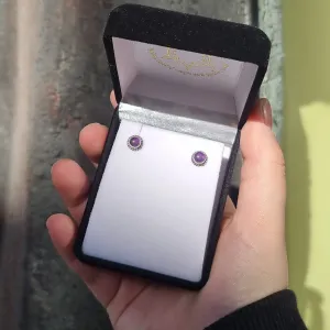 Amethyst studs