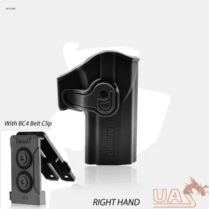 Amomax Holster fits Sig Sauer P320 Carry M18  with MOLLE & Belt Clip - Black