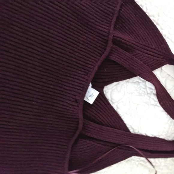 𝅺AND Now This Burgundy Cocoon Sweater Twin Set Juniors Maroon L