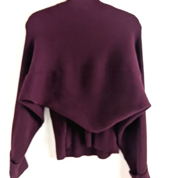 𝅺AND Now This Burgundy Cocoon Sweater Twin Set Juniors Maroon L