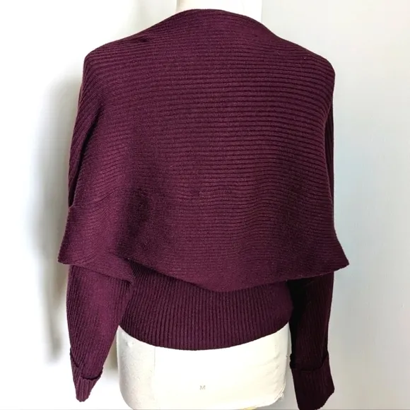 𝅺AND Now This Burgundy Cocoon Sweater Twin Set Juniors Maroon L