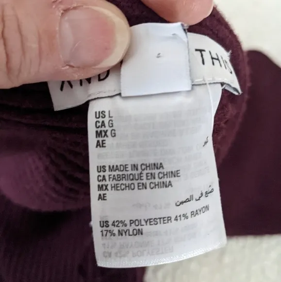𝅺AND Now This Burgundy Cocoon Sweater Twin Set Juniors Maroon L
