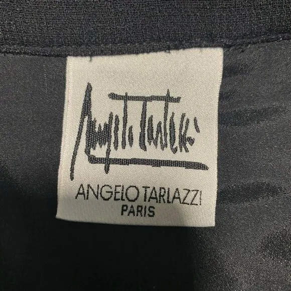Angelo Tarlazzi - Black Pleated Fit &amp; Flare - 6
