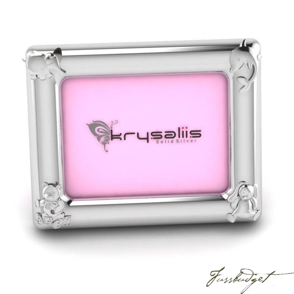 Animal Rectangle Sterling Silver Baby Picture Frame
