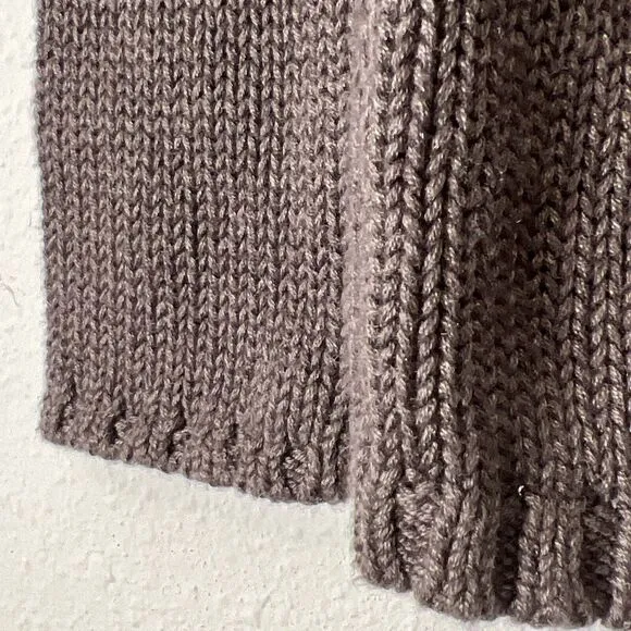 Anthropologie Heartloom Carina Sweater XS Gray Pullover Cutout Neck Off Shoulder